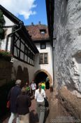 Travel photography:Narrow way to the gate of the Wartburg Castle, Germany
