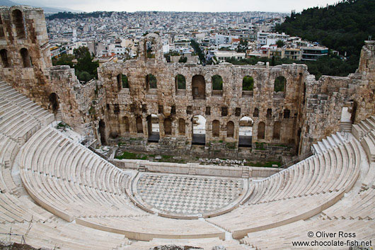 Dyonissos amphitheatre on the Athens Akropolis