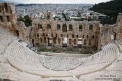 Travel photography:Dyonissos amphitheatre on the Athens Akropolis, Greece