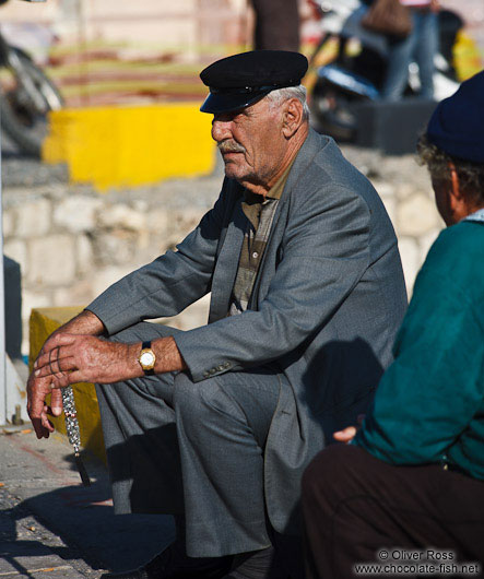 Man in Iraklio (Heraklion) harbour