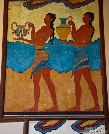 Palace of King Minos fresco `Procession` at Knossos