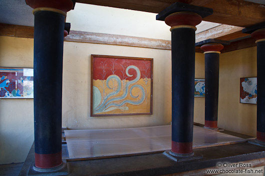 Frescos in the "Palace of Minos" at Knossos