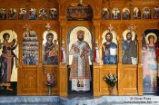 Travel photography:Main altar piece in a church near Rethymno, Grece