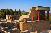 Travel photography:Reconstructions at Knossos archeological site, Grece