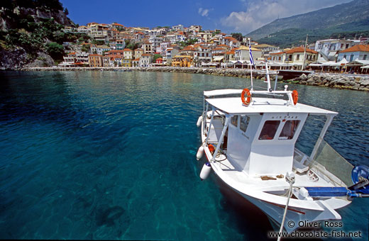 Small fishing boat in Parga harbour