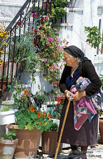 Old woman in Parga