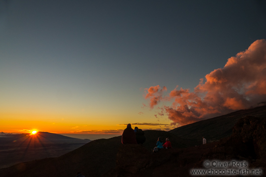 Sunset viewed from Mauna Kea on Hawaii