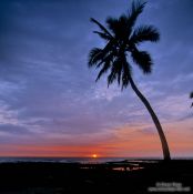 Travel photography:Sunset at Pu`uhonua o Honaunau, Ntl. Historical Park, Hawaii USA