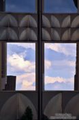 Travel photography:Reflections in a window of the Budapest Hilton Hotel, located inside the castle complex, Hungary