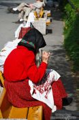 Travel photography:Woman selling handicraft in Budapest, Hungary