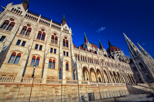 Budapest parliament at sunset 