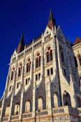 Travel photography:Budapest parliament facade detail, Hungary