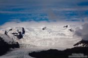 Travel photography:View of the Vatnajökull glacier that drains into Breiðárlón lake, Iceland
