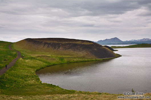 Pseudocrater in lake Mývatn