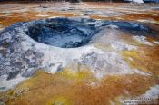 Travel photography:Large fumarole in the geothermal area at Hverarönd near Mývatn, Iceland