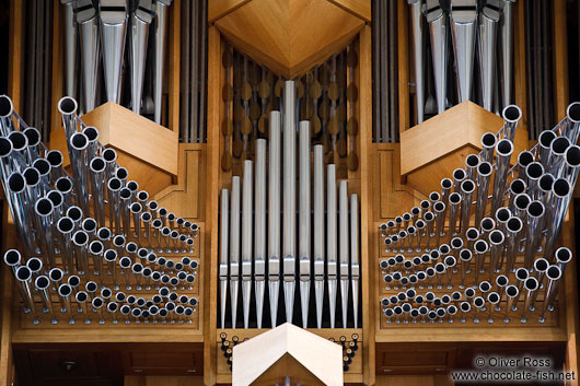 Organ pipes at Reykjavik´s Hallgrimskirkja church