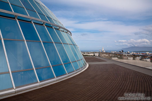 The rooftop observation platform at the Reykjavik Perlan