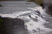 Travel photography:Gullfoss waterfall on the Golden Circle tourist route, Iceland