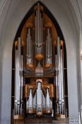 Travel photography:Main organ in Reykjavik´s Hallgrimskirkja church, Iceland