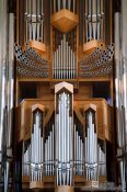Travel photography:The main organ inside Reykjavik´s Hallgrimskirkja church, Iceland
