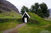Travel photography:The old peat church at Nupsstadur, Iceland