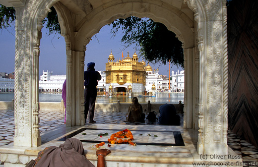 Pilgrims at the Golden Temple in Amritsar