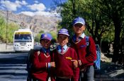 Travel photography:School kids near Thiksey, India