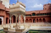 Travel photography:Courtyard inside the Junagarh Fort in Bikaner, India