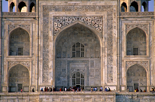 Taj Mahal facade close-up