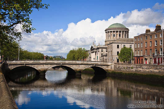 Bridge across the river Liffey in Dublin 