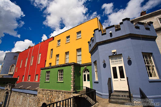 Colourful towers of Dublin Castle 