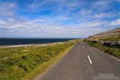 Travel photography:Narrow roads wind along the Clare coastline , Ireland