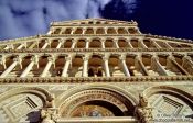Travel photography:Facade close-up of the Duomo (Cathedral) in Pisa, Italy