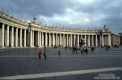 Travel photography:Saint Peter`s Square in the Vatican with colonnade, Vatican