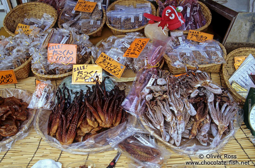 Display on the Hakodate fishmarket on Hokkaido