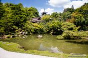 Travel photography:Rock garden and lake at Kyoto´s Ninnaji temple, Japan