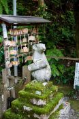 Travel photography:Mouse with scroll sculpture at Kyoto´s Otoyo shrine, Japan