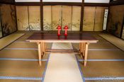 Travel photography:Interior of the Kuri (main temple building) at Kyoto´s Ryoanji temple, Japan