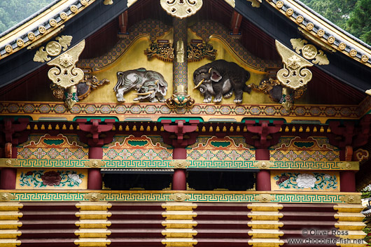 Facade detail at the Nikko Unesco World Heritage site