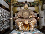 Travel photography:Guardian outside the Nikko temple complex, Japan