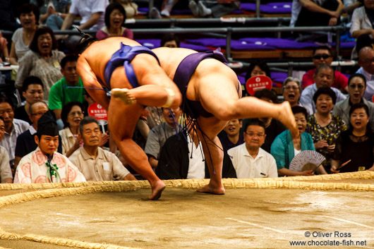 Bout at the Nagoya Sumo Tournament