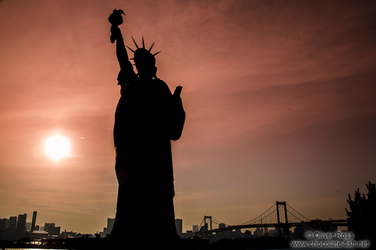 Statue of liberty copy in Tokyo´s Daiba district