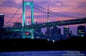 Travel photography:Tokyo Harbour Bridge during sunset with the Tokyo Tower in the background, Japan
