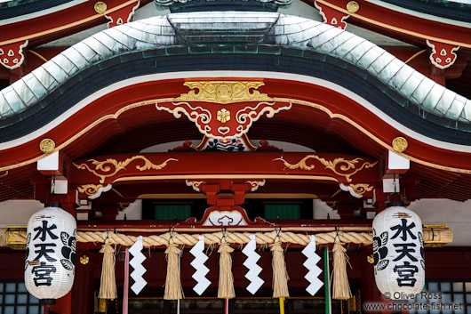 Roof construction at a shrine in Tokyo