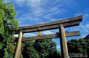 Travel photography:Wooden gate to Tokyo`s Meiji Shrine, Japan