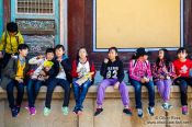 Travel photography:School kids visiting Bulguksa Temple, South Korea