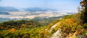 Travel photography:Panorama of Gyeongju from the Namsan mountains, South Korea