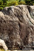 Travel photography:Yukjonbul carved on rock surface in the Namsan mountains, South Korea