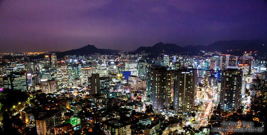 Seoul skyline by night