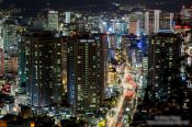 Travel photography:Seoul street by night , South Korea
